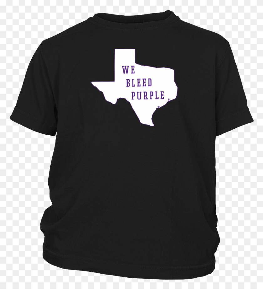 906x1001 Tcu Solid White We Bleed Purple Youth T Shirt Texas Til I Die, Clothing, Apparel, T-shirt HD PNG Download