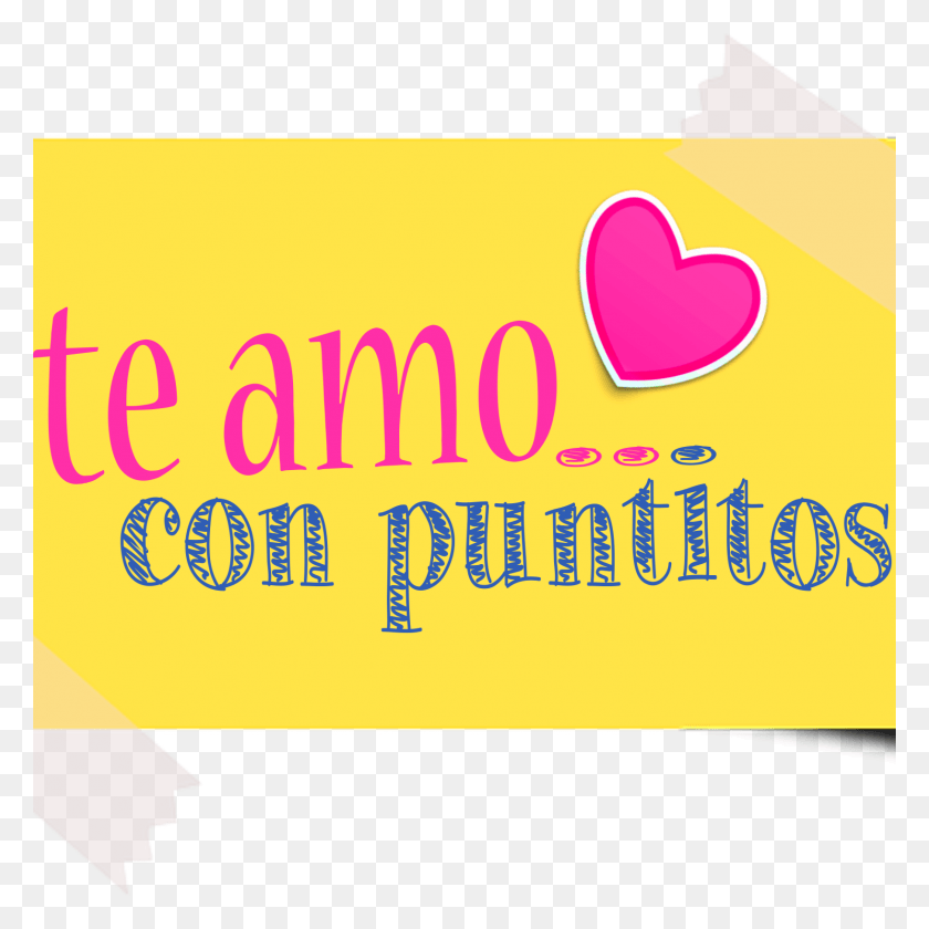 1633x1633 Te Amo Con Puntitos Love, Text, Label, Paper HD PNG Download
