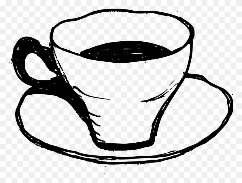 1884x1396 Tea Cup Clipart Sketch Coffee Cup Drawing, Gray, World Of Warcraft HD PNG Download