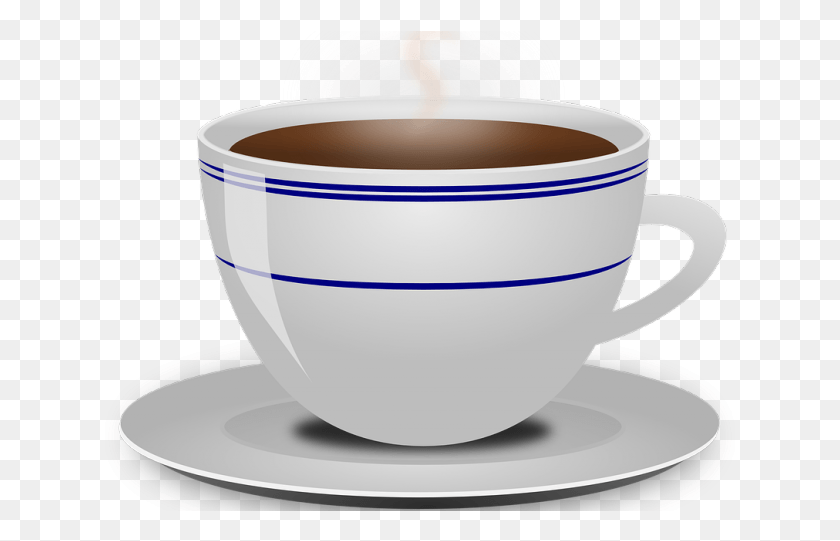 631x481 Tea Cup Clipart Vector Steaming Coffee Mug Transparent Background, Coffee Cup, Cup, Saucer HD PNG Download