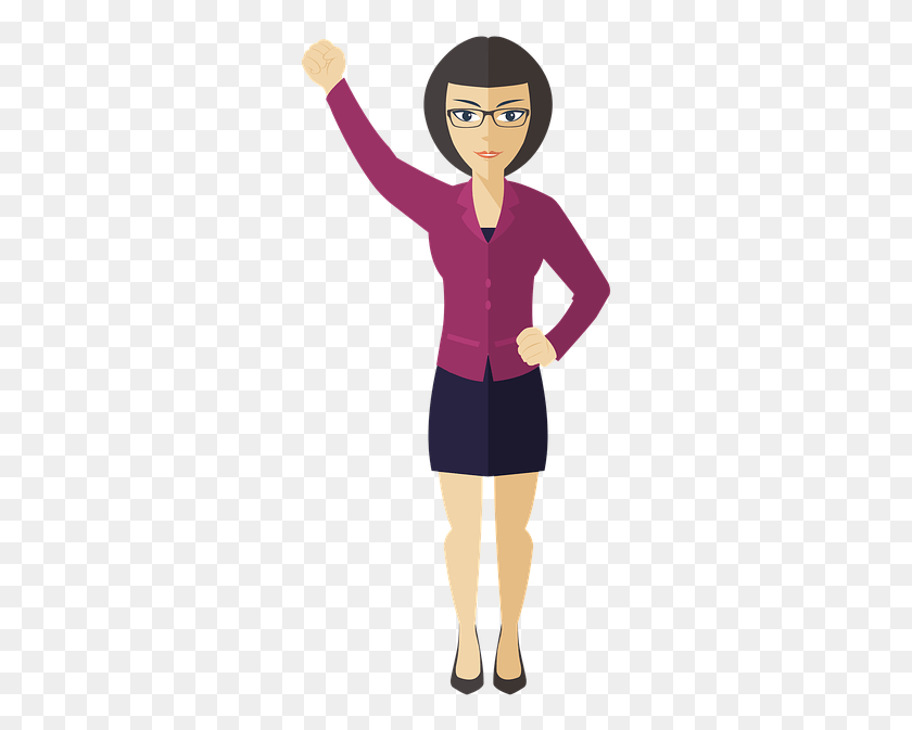 291x613 Teacher Business Woman Cartoon, Sleeve, Clothing, Apparel HD PNG Download