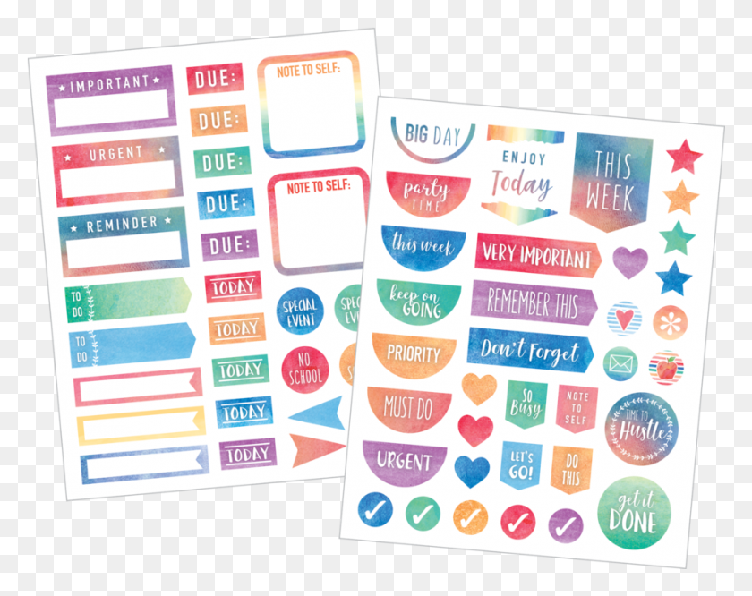901x701 Teacher Daily Planner Stickers, Text, Advertisement, Label HD PNG Download