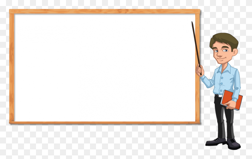 873x529 Teacher With White Board, White Board, Screen, Electronics HD PNG Download