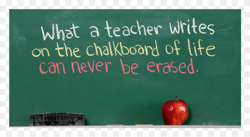 834x429 Teachers Touch Lives Message On Chalkboard Mcintosh, Apple, Fruit, Plant HD PNG Download