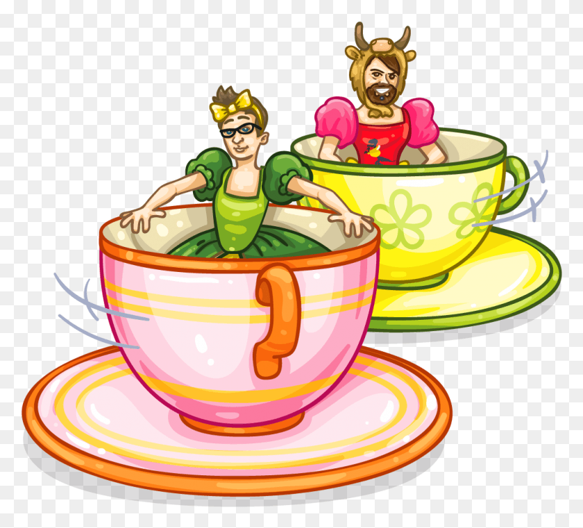 1016x914 Teacup Ride Cartoon Tea Cup Ride, Saucer, Pottery, Coffee Cup HD PNG Download