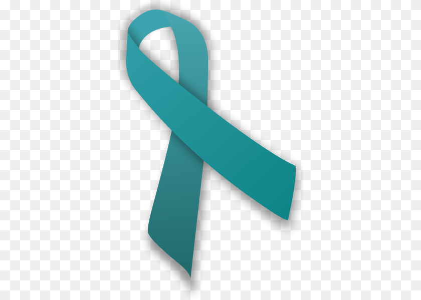 370x599 Teal Ribbon Sport One Of These For The Month Of September Ovarian Cancer Ribbon, Accessories, Formal Wear, Tie, Belt Transparent PNG