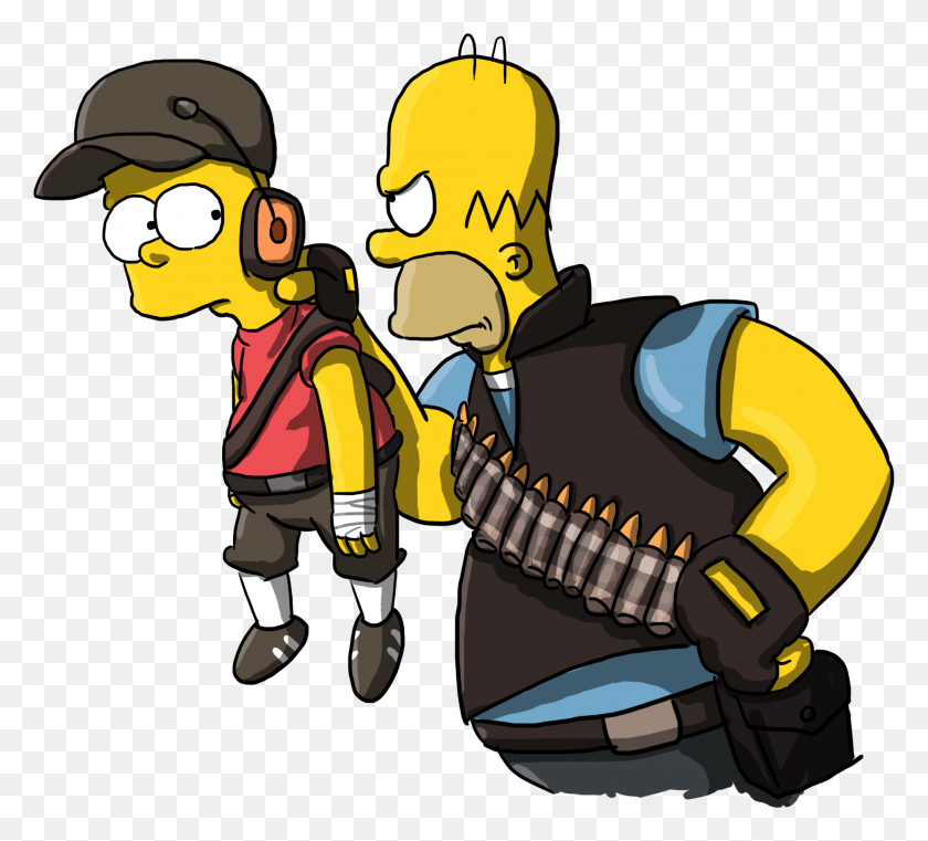 1943x1747 Team Fortress 2 Bart Simpson Maggie Simpson Homer Simpson Tf2 Simpsons, Persona, Humano, Personas Hd Png Download