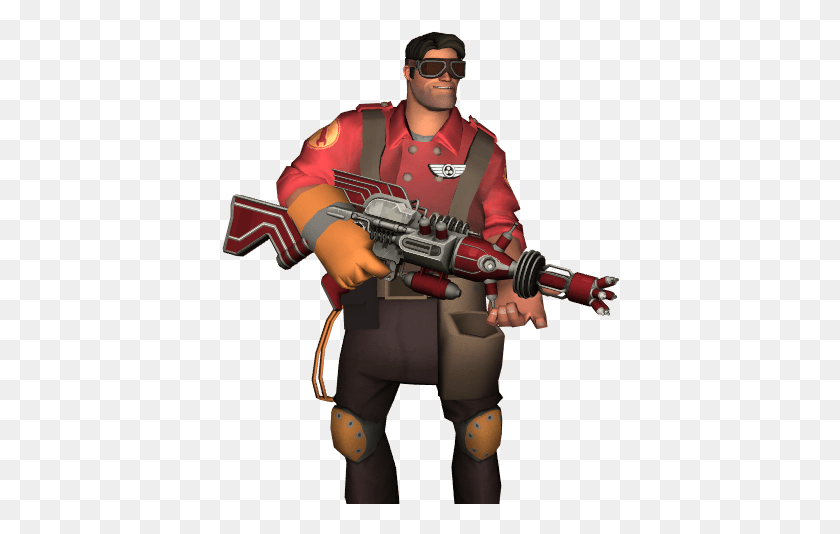 398x474 Team Fortress Assault Rifle, Person, Human, Sunglasses HD PNG Download