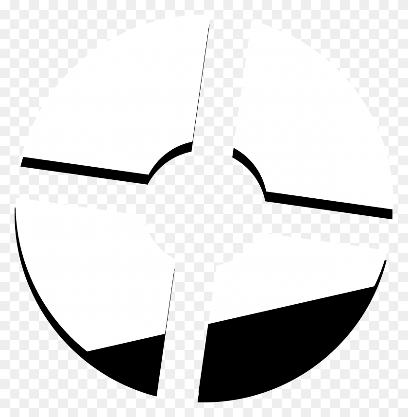 2400x2457 Логотип Team Fortress Черно-Белый, Лопата, Инструмент, Трафарет Hd Png Скачать