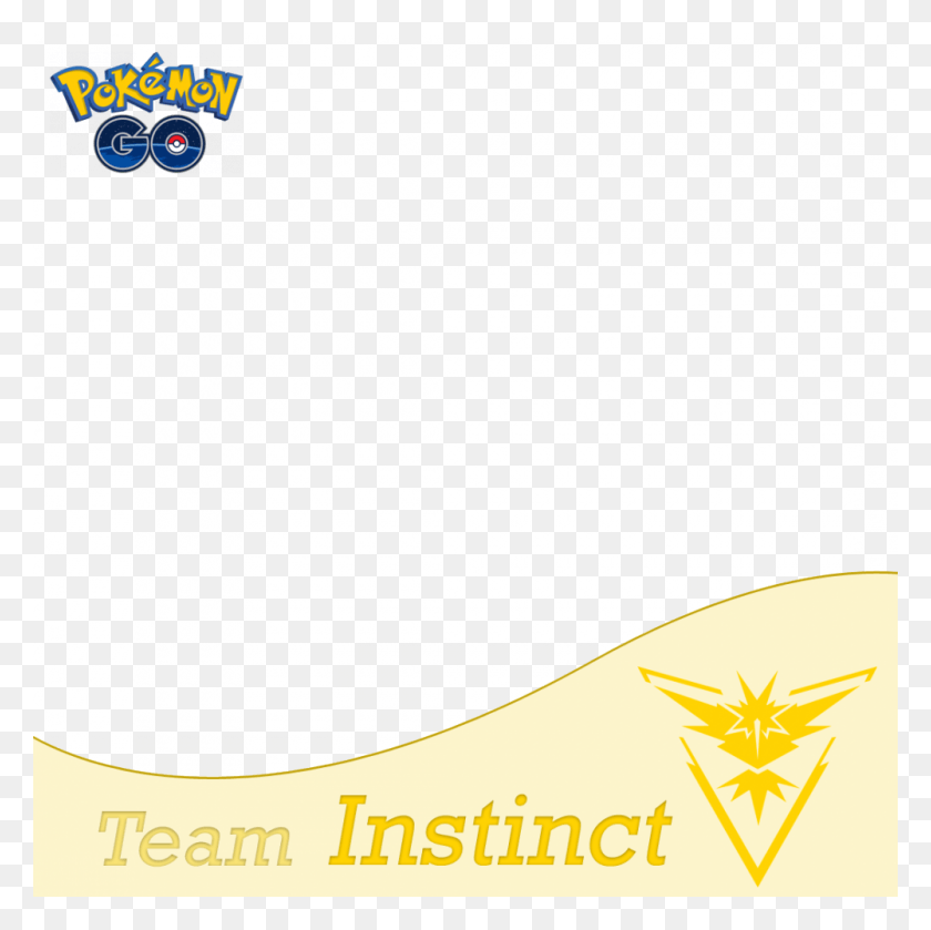 1000x1000 Team Instinct Pokemon Go Profile Picture Frame Filter Pokemon, Text, Label, Plot HD PNG Download