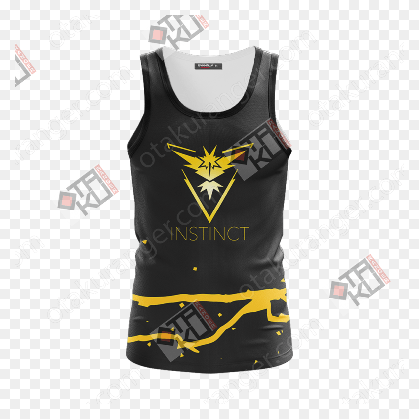 1024x1024 Team Instinct Pokemon Go Unisex 3D Майка Без Рукавов, Одежда, Одежда, Реклама Hd Png Скачать