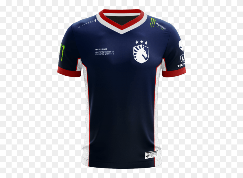 449x556 Descargar Png Equipo Liquid 2019 Msi Jersey Camiseta Team Liquid 2019, Ropa, Vestimenta, Camiseta Hd Png