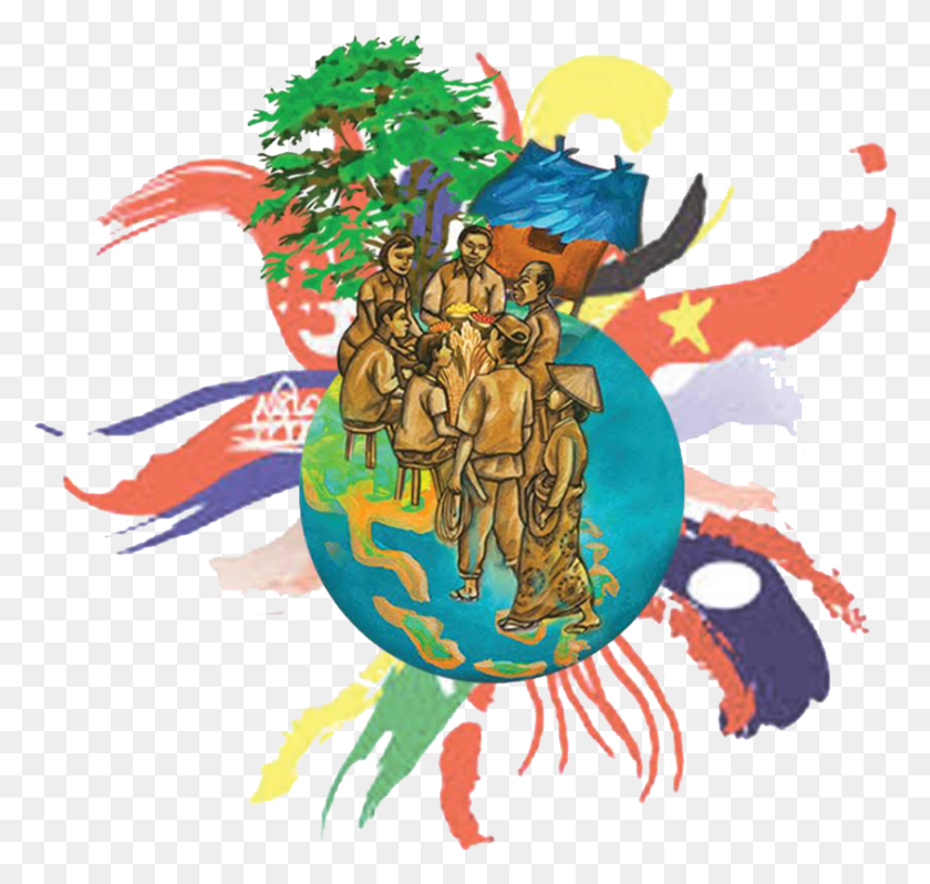 845x800 Team Mtr Mtcp2 Afosp Conduct Visit To Indonesia Association Of Southeast Asian Nations Drawing, Crowd, Animal, Carnival HD PNG Download