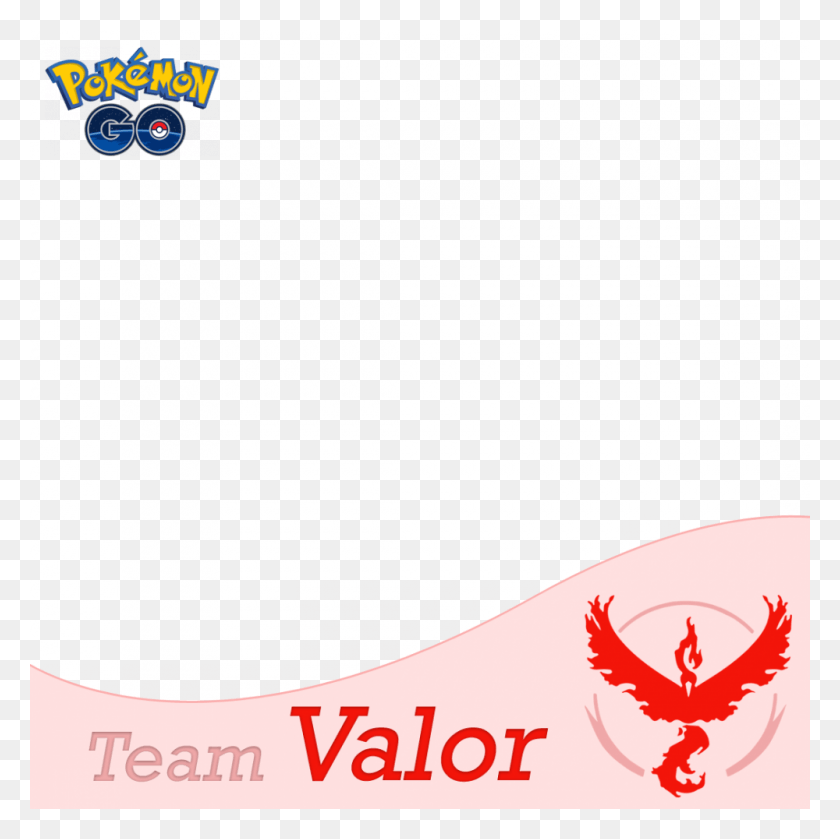 1000x1000 Team Valor Pokemon Go Профиль Фоторамка Фильтр Pokemon Go Frame, Текст, Графика Hd Png Скачать