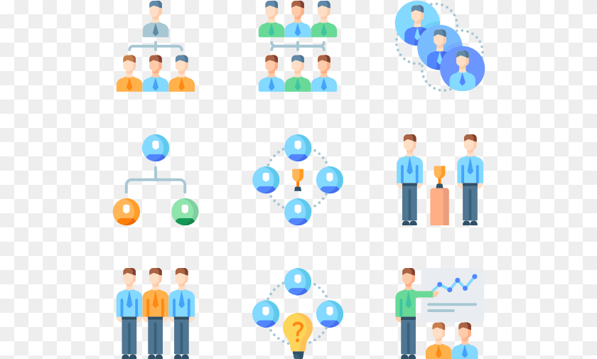 Teamwork, Network, Chess, Game, People Sticker PNG