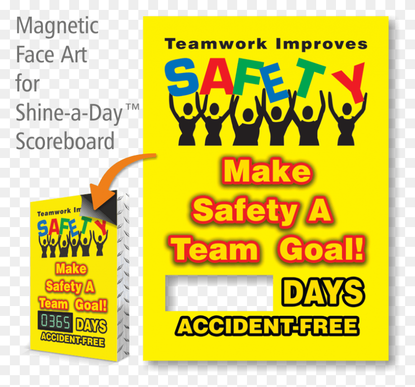 794x737 Teamwork Improves Safety Changeable Scoreboard Magnetic Poster, Flyer, Paper, Advertisement HD PNG Download