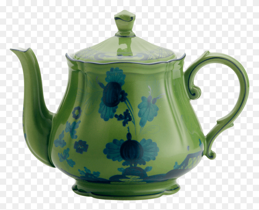 1016x811 Teapot Oriente Italiano Malachite Teapot, Pottery, Pot, Birthday Cake HD PNG Download