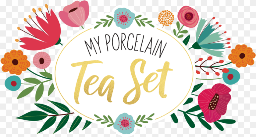 844x452 Teaset Logo, Art, Pattern, Floral Design, Graphics Sticker PNG