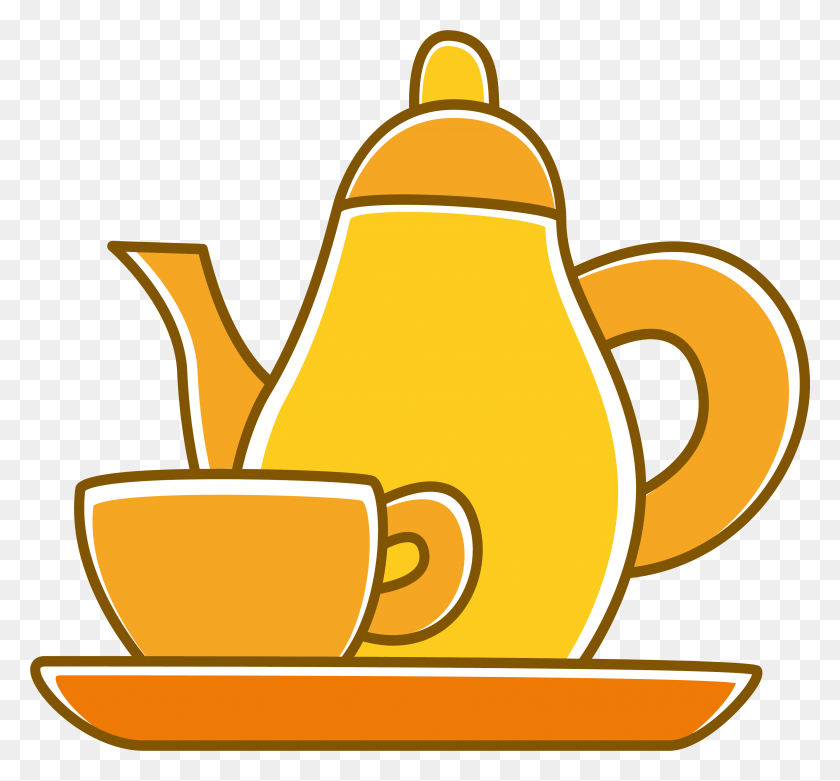 3334x3085 Teaware Coffee Clip Art Tea Set Transprent Cha De Cozinha Amarelo, Pottery, Teapot, Pot HD PNG Download