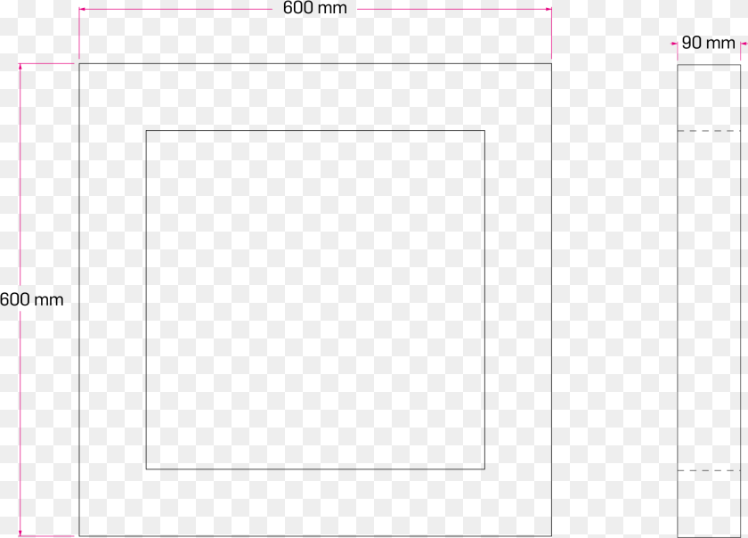 Technical Drawing For Blossa Hollow Pendant Number Transparent PNG