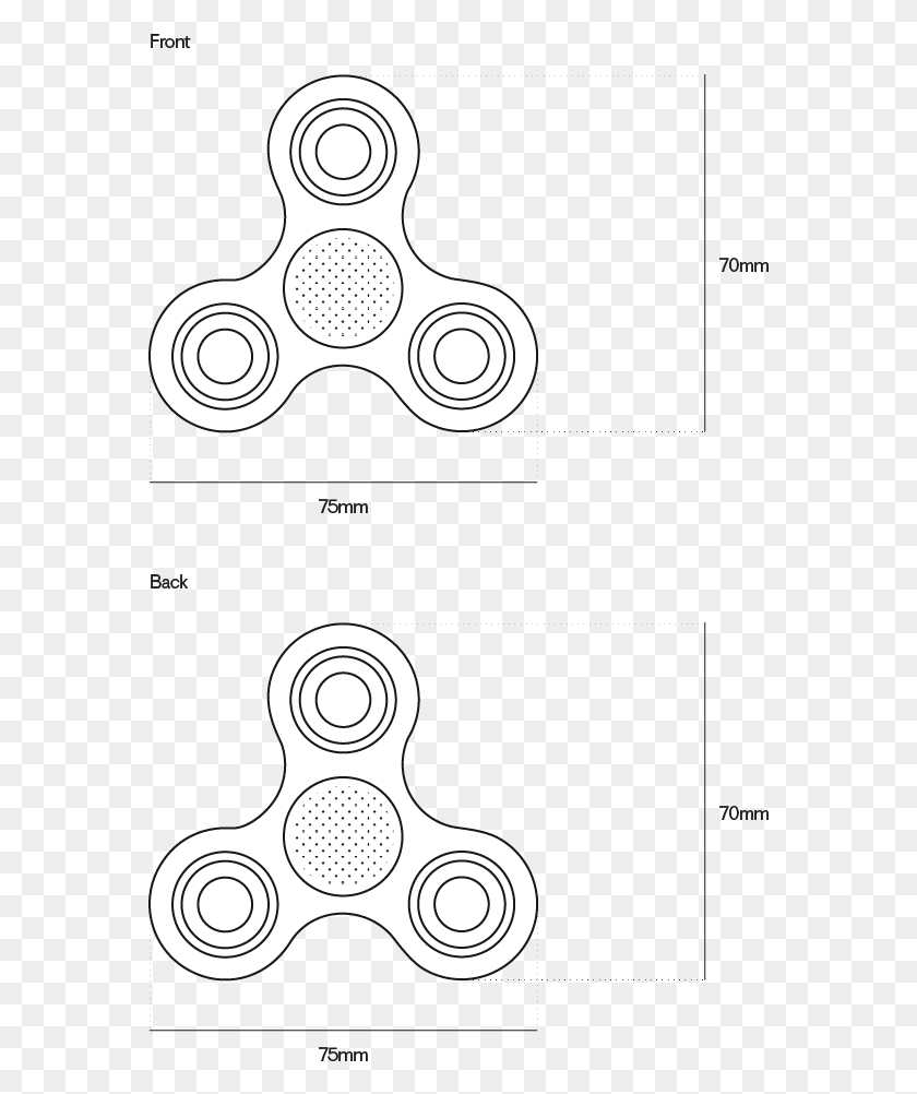 569x942 Technical Drawings Fidget Spinner Disegno Tecnico, Electronics, Joystick, Video Gaming HD PNG Download