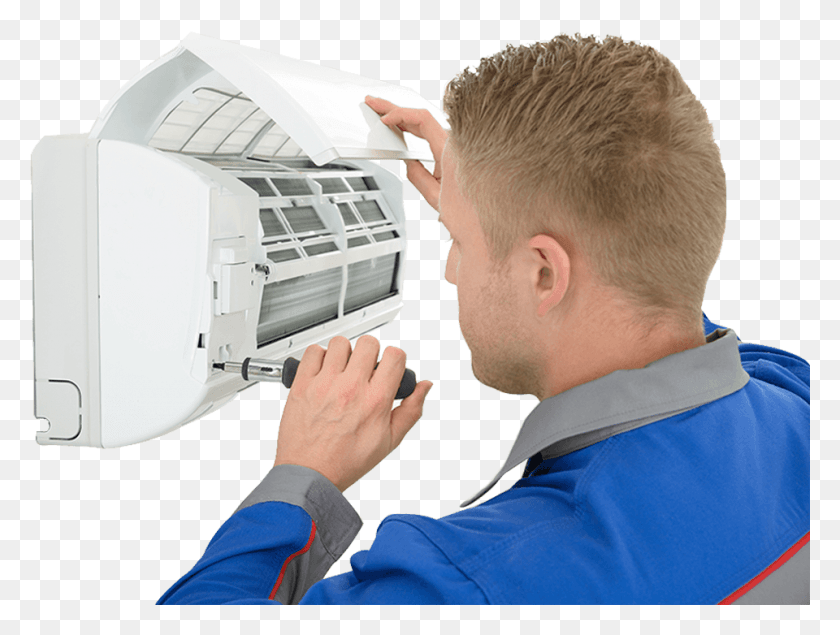960x708 Technician Repairing Air Conditioner Air Conditioner Repair, Person, Human, Appliance HD PNG Download