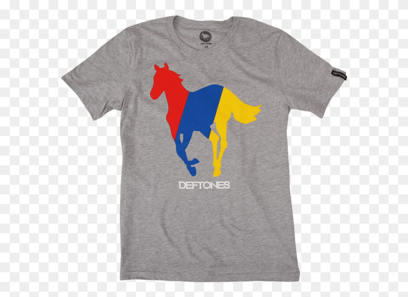 591x551 Technicolor Pony On Heather Grey T Shirt Deftones Shirt, Clothing, Apparel, T-shirt HD PNG Download