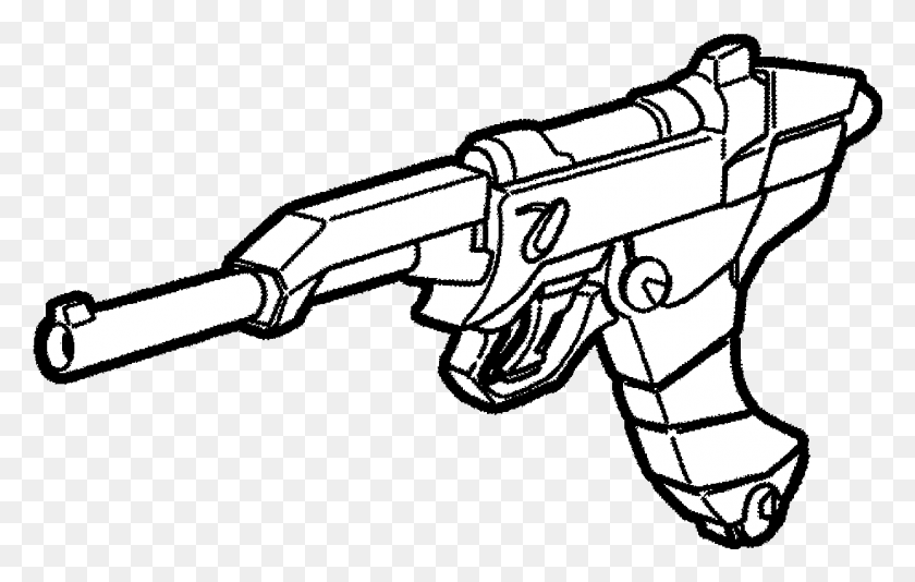 1242x756 Технология 4C Blaster Pistol Line Art, Оружие, Вооружение, Пистолет Png Скачать