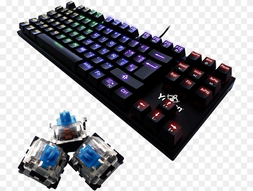 730x634 Teclado Gamer Spark Teclado Yeyian Spark 2000, Computer, Computer Hardware, Computer Keyboard, Electronics Sticker PNG