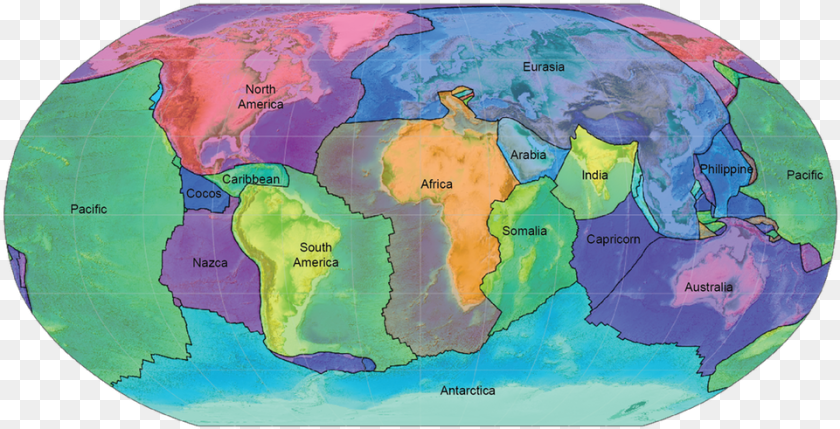 961x491 Tectonic Plates Labelled, Chart, Plot, Map, Astronomy PNG