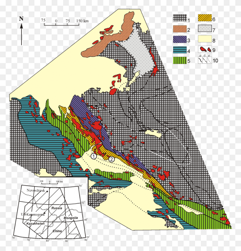 851x891 Tectonic Scheme Of Altai Collision System After Vladimirov Atlas, Plot, Poster, Advertisement HD PNG Download