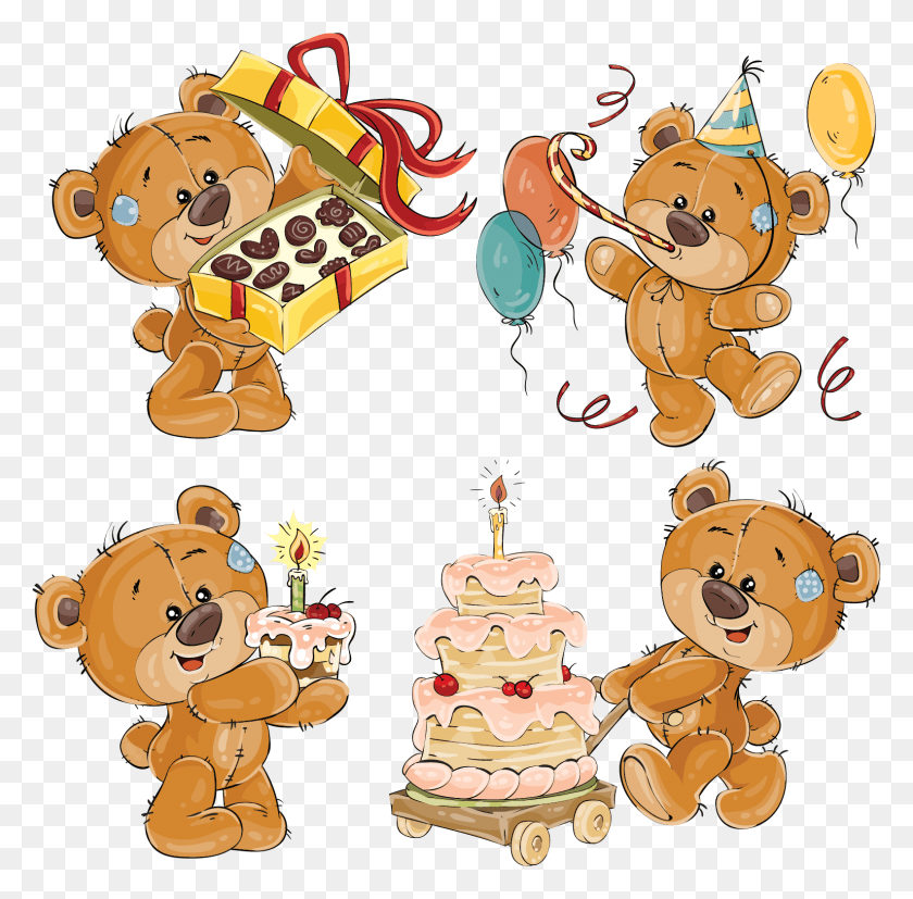 1584x1559 Teddy Bear Clip Art Gelukkige Valentynsdag, Cake, Dessert, Food HD PNG Download