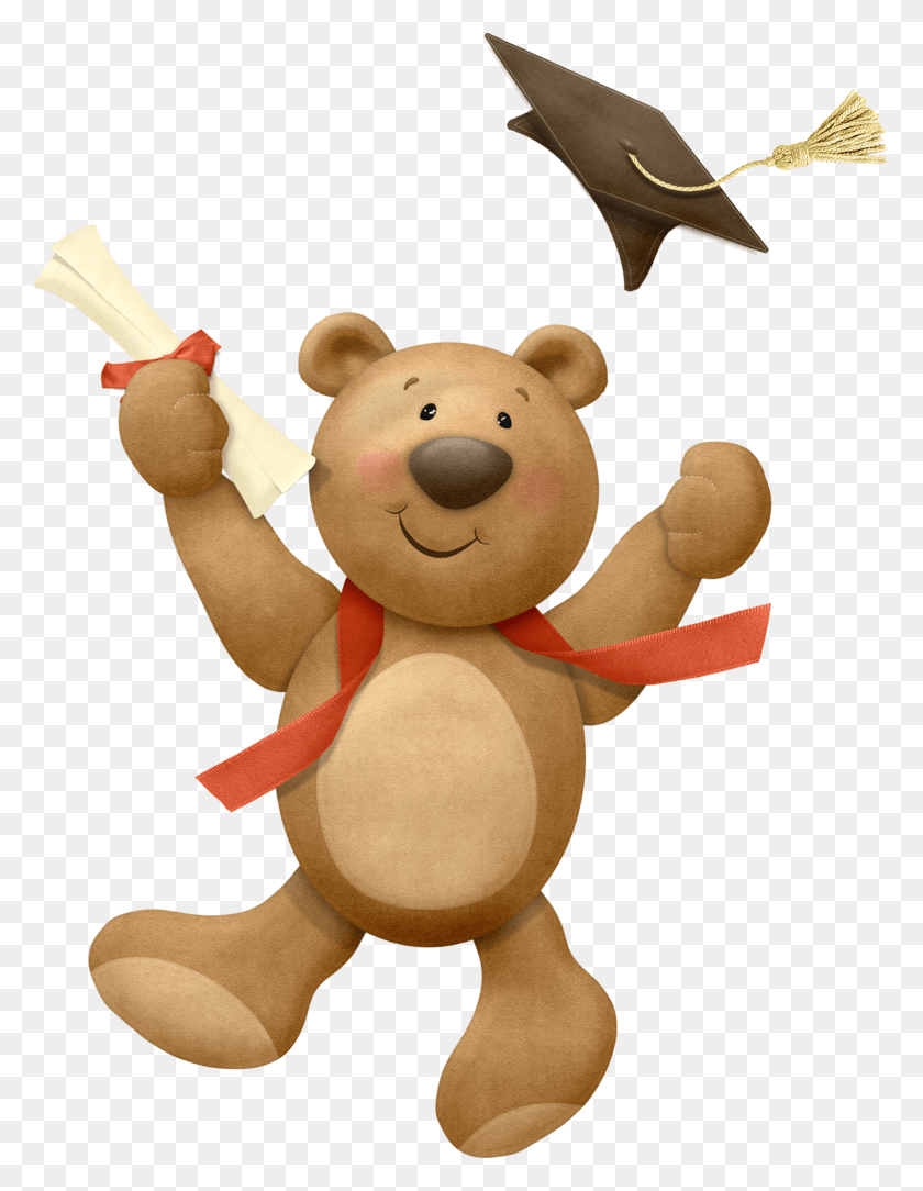 777x1024 Teddy Bear Clip Art Teddy Bear Graduation Cartoon, Plush, Toy, Figurine HD PNG Download