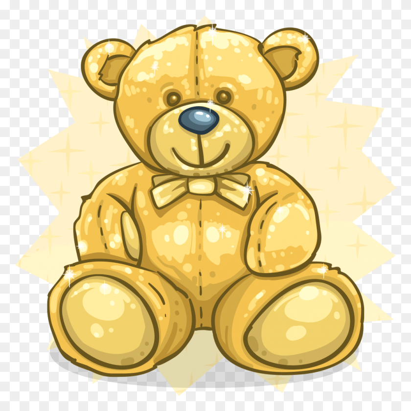 996x997 Teddy Bear Clipart Gold Golden Teddy Bear, Toy, Wristwatch HD PNG Download
