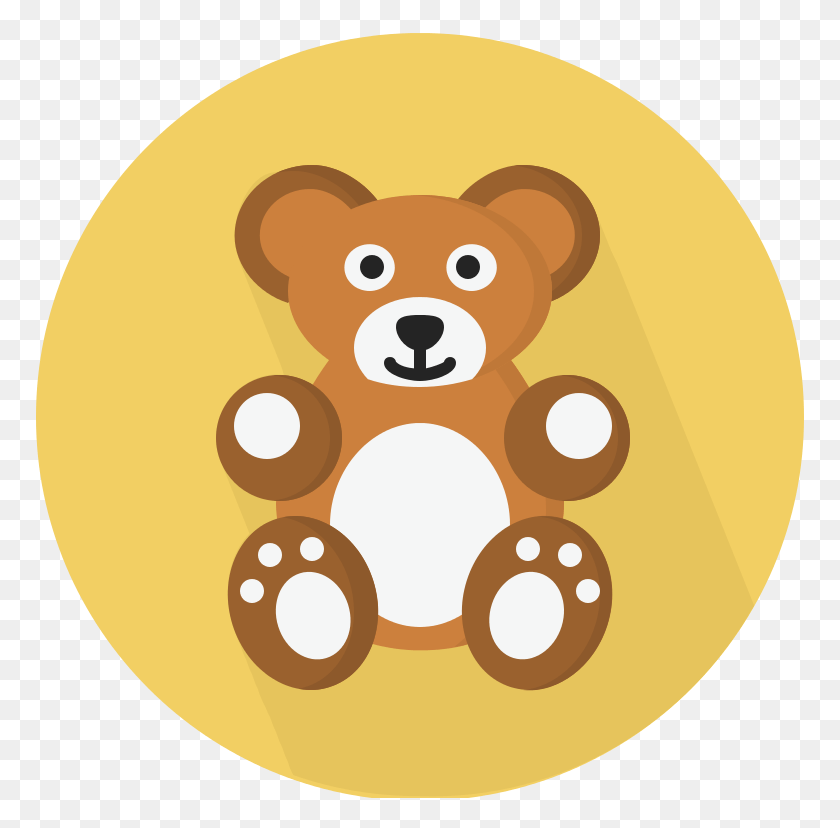 768x768 Teddy Bear Icon Icon, Bread, Food, Sweets HD PNG Download