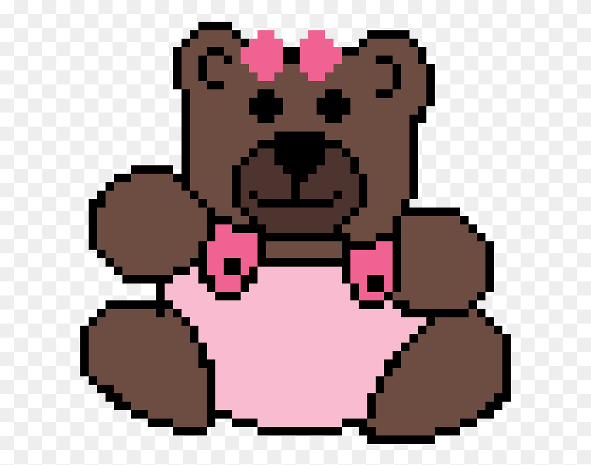 613x601 Teddy Bear Wearing Pink Bow And Pink Overalls Snorlax Sprite, Rug, Graphics HD PNG Download
