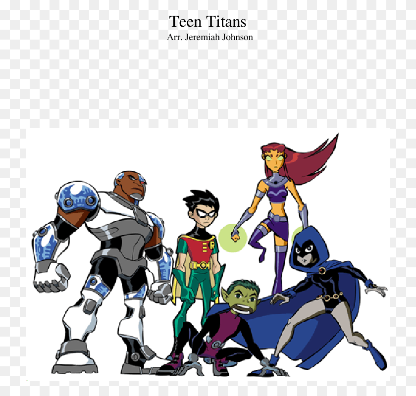 736x740 Teen Titans Partitura Para Flauta Clarinete Saxofón Alto Teen Titans Go Vs Originals, Persona, Humano, Casco Hd Png Descargar