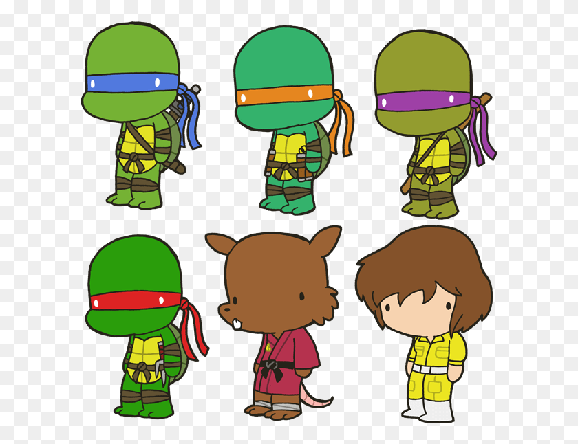 607x586 Teenage Mutant Ninja Turtle Clipart For Stickers Teenage Mutant Ninja Turtles April Splinter, Helmet, Clothing, Apparel HD PNG Download