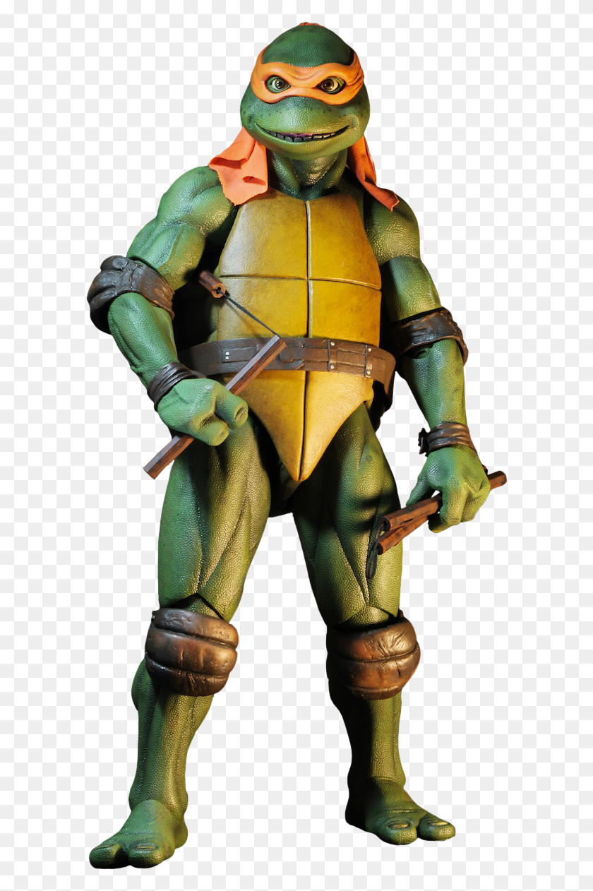 598x1202 Teenage Mutant Ninja Turtles Michelangelo Teenage Mutant Ninja Turtles, Figurine, Clothing, Apparel HD PNG Download