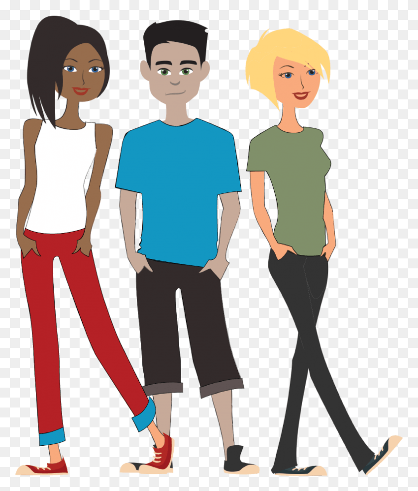 792x943 Teenagers 1000px Cartoon, Person, Human, Clothing HD PNG Download