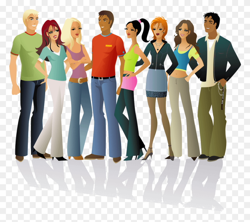 1029x907 Teenagers Cartoon Images Of Young Adults, Person, Human, People Descargar Hd Png