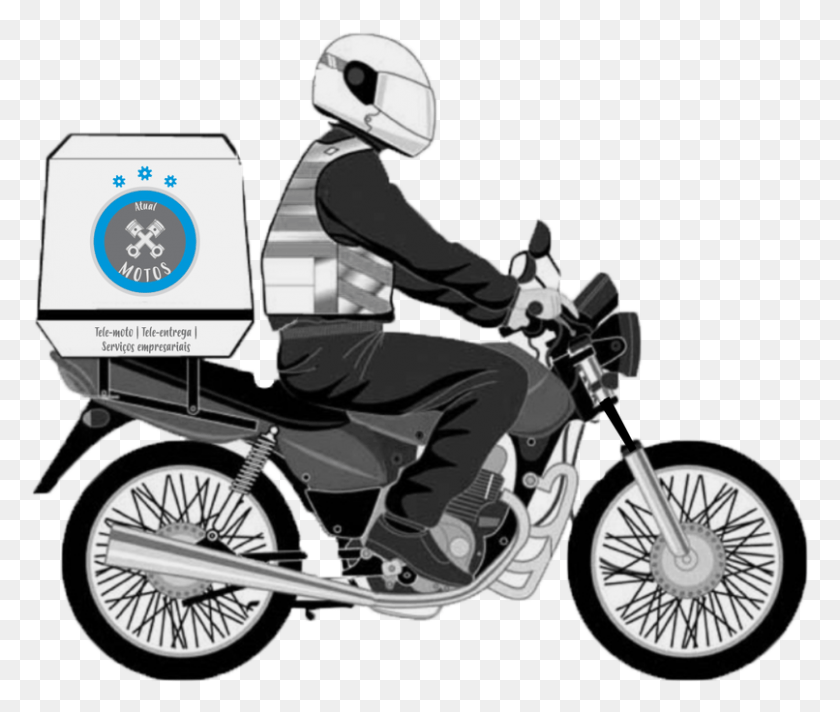806x674 Descargar Png Tele Entrega Moto Moto Boy, Motocicleta, Vehículo, Transporte Hd Png