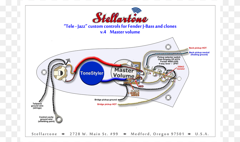 701x497 Tele Jazz V4 T6 100 Cartoon, Wiring PNG