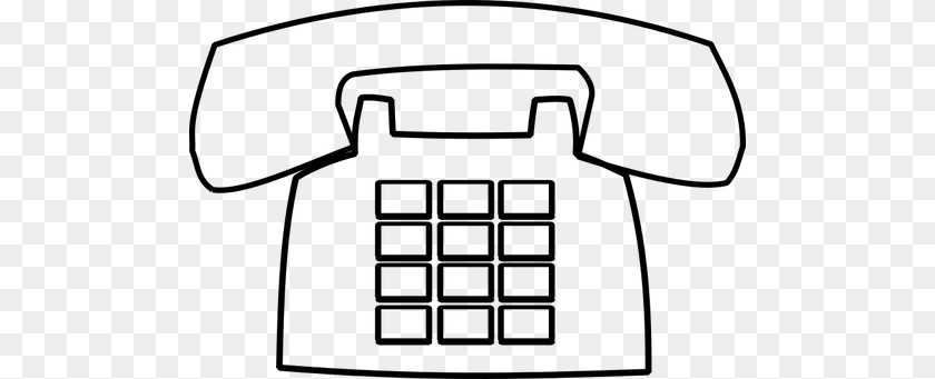 Telephone, Gray Sticker PNG