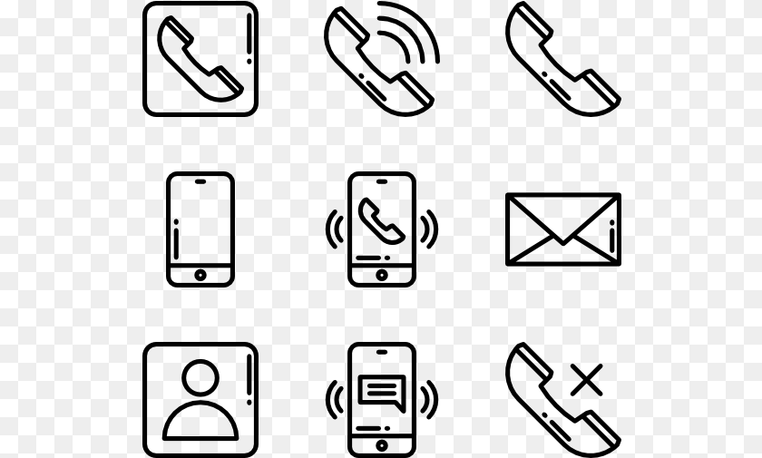 529x505 Telephone Cafe Icons, Gray Sticker PNG