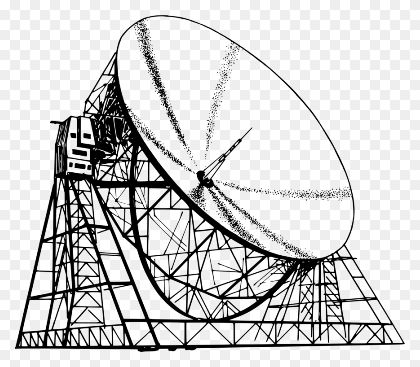 868x750 Telescope Line Art Radio Telescope Clipart, Gray, World Of Warcraft HD PNG Download