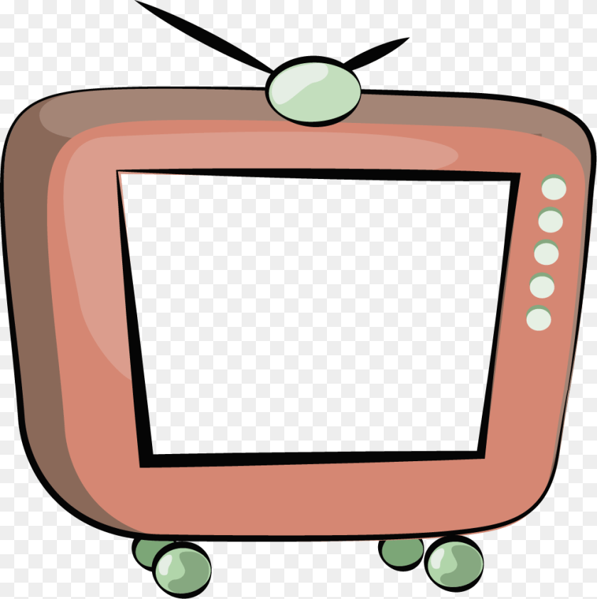 1001x1004 Television Cartoon Clip Art, Computer Hardware, Electronics, Hardware, Monitor PNG