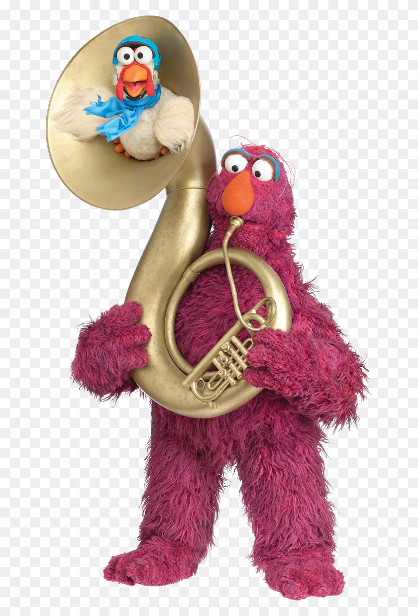 657x1178 Telly Monster Sesame Street Telly Tuba, Horn, Brass Section, Musical Instrument HD PNG Download