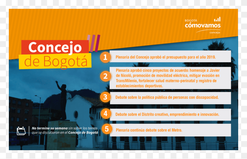 1024x632 Temas De La Semana En El Concejo De Bogot Poster, Advertisement, Flyer, Paper HD PNG Download