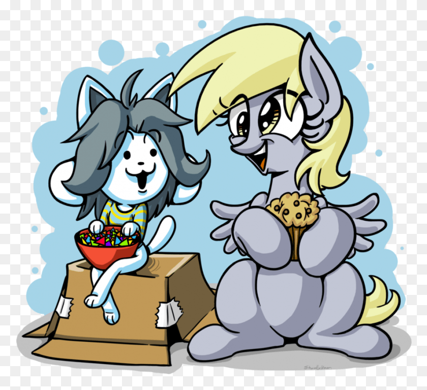 888x805 Descargar Png / Temmie And Derpy By Studlyhorn Hd Png